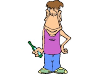 Sticker Custom Preview Image #099222 People Cartoons Manwith Bottle2