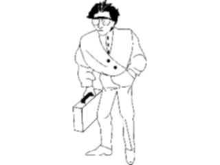 Sticker Custom Preview Image #099225 People Cartoons Manwith Briefcase2