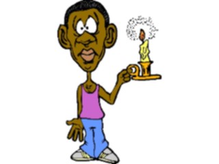 Sticker Custom Preview Image #099229 People Cartoons Manwith Candle