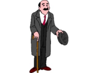 Sticker Custom Preview Image #099232 People Cartoons Manwith Cane3