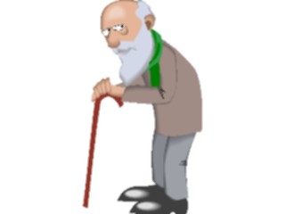 Sticker Custom Preview Image #099233 People Cartoons Manwith Cane4