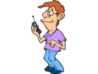 Sticker Custom Preview Image #099237 People Cartoons Manwith Cellular Phone