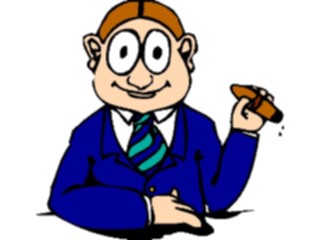 Sticker Custom Preview Image #099238 People Cartoons Manwith Cigar