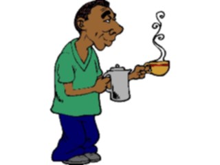 Sticker Custom Preview Image #099242 People Cartoons Manwith Coffee