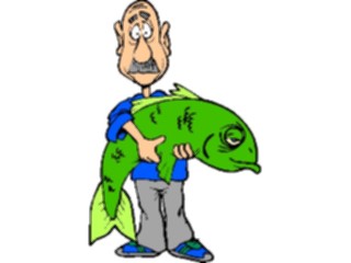 Sticker Custom Preview Image #099243 People Cartoons Manwith Fish