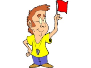 Sticker Custom Preview Image #099244 People Cartoons Manwith Flag