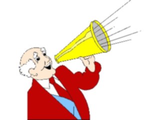 Sticker Custom Preview Image #099258 People Cartoons Manwith Megaphone3