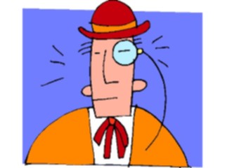 Sticker Custom Preview Image #099261 People Cartoons Manwith Monocle