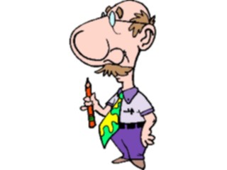 Sticker Custom Preview Image #099271 People Cartoons Manwith Pencil