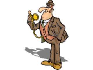 Sticker Custom Preview Image #099279 People Cartoons Manwith Pocket Watch