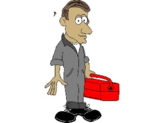 Sticker Custom Preview Image #099293 People Cartoons Manwith Toolbox