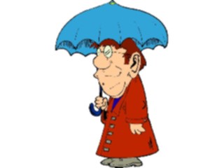 Sticker Custom Preview Image #099298 People Cartoons Manwith Umbrella3