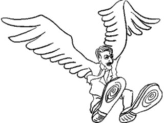 Sticker Custom Preview Image #099300 People Cartoons Manwith Wings1