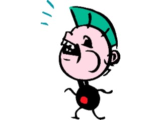 Sticker Custom Preview Image #099325 People Cartoons Mohawk Head