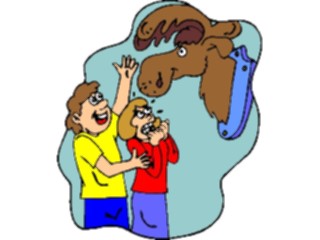 Sticker Custom Preview Image #099336 People Cartoons Moose Head Trophy