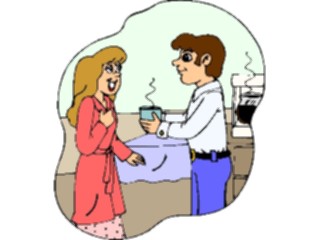 Sticker Custom Preview Image #099338 People Cartoons Morning Coffee2