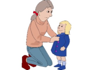 Sticker Custom Preview Image #099358 People Cartoons Mother Daughter3