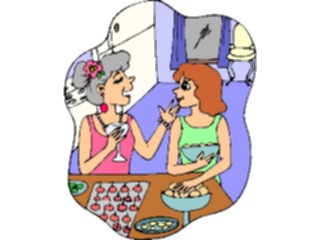 Sticker Custom Preview Image #099361 People Cartoons Mother Daughter6