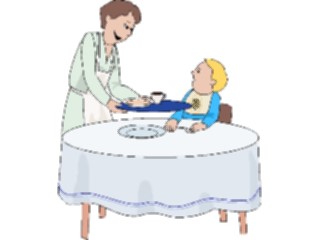 Sticker Custom Preview Image #099367 People Cartoons Mother Feeding Son1