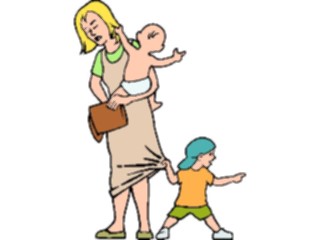 Sticker Custom Preview Image #099371 People Cartoons Mother Kids2