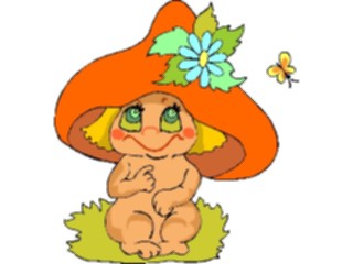 Sticker Custom Preview Image #099398 People Cartoons Mushroom Baby