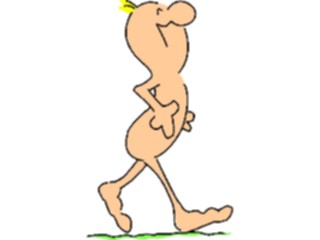 Sticker Custom Preview Image #099404 People Cartoons Naked Guy Walking3