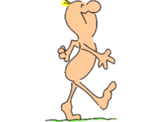 Sticker Custom Preview Image #099405 People Cartoons Naked Guy Walking4