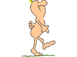 Sticker Custom Preview Image #099406 People Cartoons Naked Guy Walking5