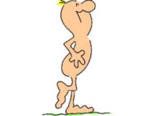 Sticker Custom Preview Image #099407 People Cartoons Naked Guy Walking6