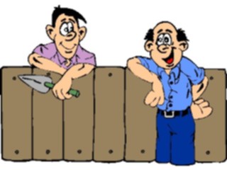 Sticker Custom Preview Image #099411 People Cartoons Neighbors Talking