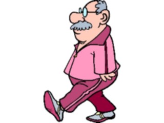 Sticker Custom Preview Image #099445 People Cartoons Old Man Walking