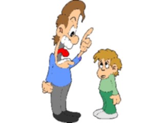 Sticker Custom Preview Image #099467 People Cartoons Parent Scolding