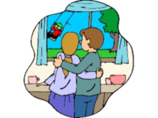 Sticker Custom Preview Image #099469 People Cartoons Parents Watching Child