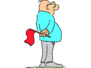 Sticker Custom Preview Image #099574 People Cartoons Red Flag