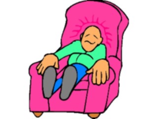 Sticker Custom Preview Image #099590 People Cartoons Restingin Easy Chair