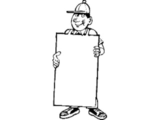 Sticker Custom Preview Image #099610 People Cartoons Sandwich Board