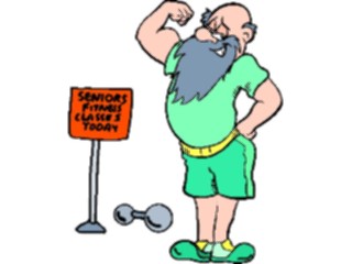 Sticker Custom Preview Image #099625 People Cartoons Senior Fitness Class