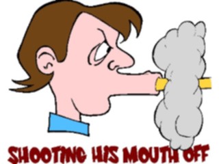 Sticker Custom Preview Image #099645 People Cartoons Shooting His Mouth Off