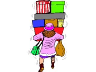 Sticker Custom Preview Image #099646 People Cartoons Shopper Female1