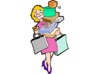 Sticker Custom Preview Image #099648 People Cartoons Shopper Female3