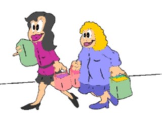 Sticker Custom Preview Image #099652 People Cartoons Shoppers Female