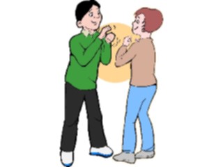 Sticker Custom Preview Image #099660 People Cartoons Sign Language