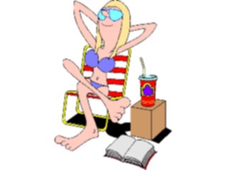 Sticker Custom Preview Image #099730 People Cartoons Sun Bather