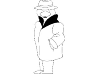 Sticker Custom Preview Image #099739 People Cartoons Suspicious Man