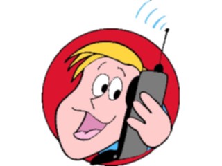 Sticker Custom Preview Image #099758 People Cartoons Talkingon Phone2