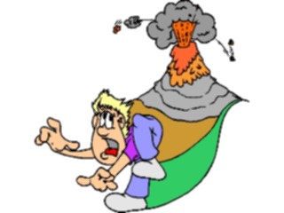 Sticker Custom Preview Image #099796 People Cartoons Volcano Erupting