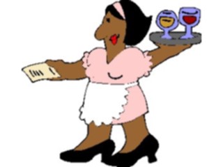 Sticker Custom Preview Image #099804 People Cartoons Waitress