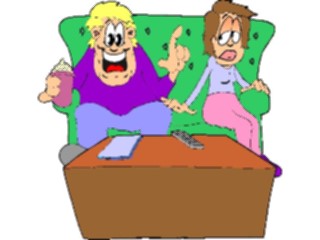 Sticker Custom Preview Image #099820 People Cartoons Watching Television3