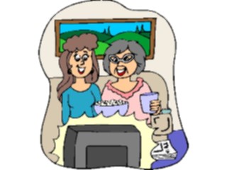 Sticker Custom Preview Image #099821 People Cartoons Watching Television4