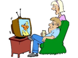 Sticker Custom Preview Image #099822 People Cartoons Watching Television5